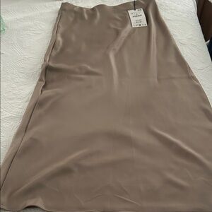 Zara Tan Midi Skirt